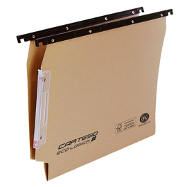 Cartella sospesa Cartesio Eco-logica - armadio - 33 cm - fondo V - 33 x 28 cm - avana - Bertesi