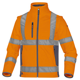 Giacca Softshell Moonlight 2 alta visibilità - poliestere - taglia XXL - arancio fluo - Deltaplus