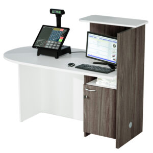 Reception concept - sinistra - 143 x 83 x 117 cm - bianco/frassino toscano