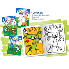 Album da colorare - Dinosauri e Numeri - 24 facciate - Blasetti - conf. 6 pezzi