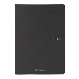 Maxiquaderno Ecoqua original PM - A4 - 90 gr - 1 rigo - 40 fogli - nero - Fabriano