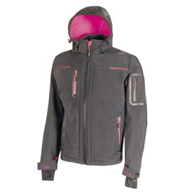 Giacca Softshell donna Space Lady - taglia M - grigio/fucsia - U-Power