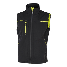 Gilet donna Saturn Lady - taglia M - nero/giallo - U-Power