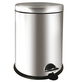 Pattumiera a pedale Bin Basic - 12 L - acciaio inox - Medial