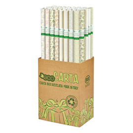 Rotolo carta regalo Erba - 70 cm x 2 m - fantasie assortite - Rex Sadoch