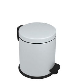 Pattumiera a pedale New Bin Basic - 5 L - metallo verniciato - bianco - Medial