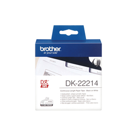 Brother - Rotolo etichetta continua - carta adesiva - Nero/Bianco - 12mm x 30