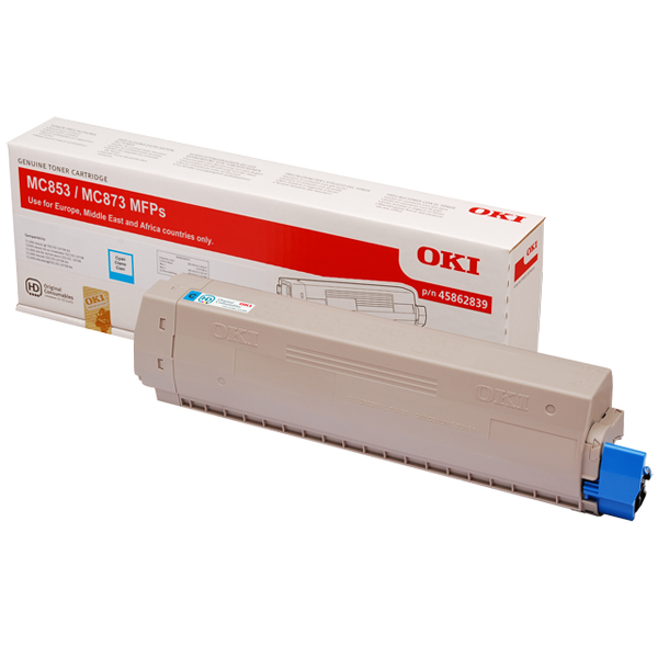 OKIC853C Oki - Toner - Ciano - MC853/873 - 45862839 - 7.300 pag
