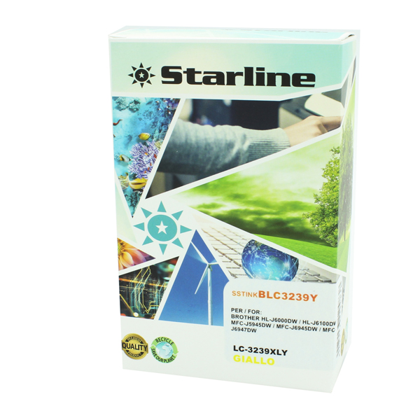 SSTINKBLC3239Y Starline - Cartuccia Ink per print C/BROTHER LC-3239XLY - Giallo