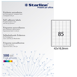 Etichette adesive - in carta - permanenti - 42 x 16