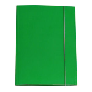 Cartella 3 lembi con elastico Queen - A4 - dorso variabile - cartone plastificato - verde - Starline