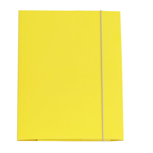 STL5203 Cartella 3 lembi con elastico Queen - A4 - dorso variabile - cartone plastificato - giallo - Starline
