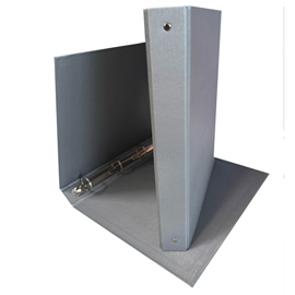 Raccoglitore King - 22 x 30 cm - 4 anelli tondi 30 mm - dorso 4 cm - rivestimento in PP - grigio - Starline