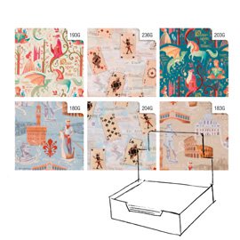 Carta regalo Vintage - 100 fogli - 70x100cm - fantasie assortite - Rex Sadoch