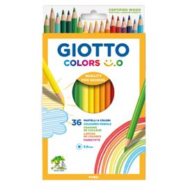 100063 Pastelli colorati Colors 3.0 - diametro mina 3 mm - Giotto - astuccio 36 pezzi