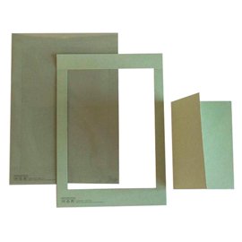 Cartoncino prefustellato - 117 x 170 mm - salvia - Kartos - conf. 10 pezzi