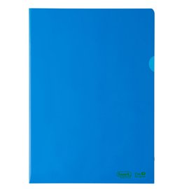 Cartellina a L BioBased - 22 x 30 cm - PE riciclato - liscio pesante - blu - Favorit - conf. 25 pezzi