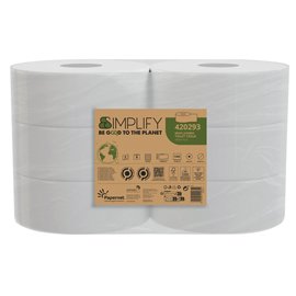 100617 Carta igienica MaxiJumbo Simplify - 2 veli - 15 gr - goffratura micro - 1305 strappi - Papernet