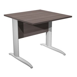 Scrivania lineare Easy - 80 x 80 x 72 cm - Frassino toscano/grigio alluminio