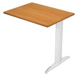 Allungo reversibile dx/sx per scrivanie Easy - 80 x 60 cm - Noce chiaro/metal cromato