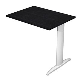 Allungo reversibile dx/sx per scrivanie Easy - 80 x 60 cm - Nero venato/grigio alluminio