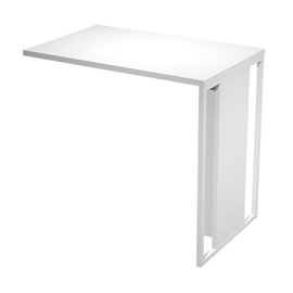 100903 Allungo reversibile dx/sx Essence - 80 x 50 cm - Bianco - Gamba bianco