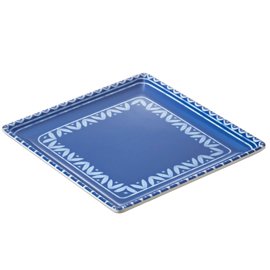 Piatto quadrato Linea Itaca - 17 x 17 x 2 cm - melamina - Leone