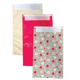 Sacchetto regalo - fantasia Natale assortite - c/patella adesiva - 36 x 50 + 5 cm - carta - Rex Sadoch - conf. 2pz