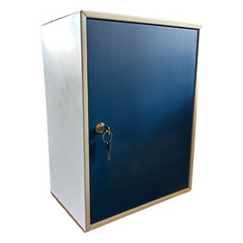 Cassetta portacellulare - 30 posti - 30 x 23 x 40 cm - grigio/blu - Metalplus