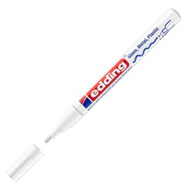 27567 Marcatore permanente a vernice 751 - punta tonda fine - da 1 a 2 mm - bianco - Edding