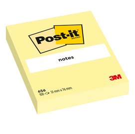 Blocco foglietti - 656 - 76 x 51 mm - giallo Canary - 100 fogli - Post-it