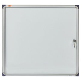 Bacheca per interni ultrapiatta - fondo in metallo magnetico bianco - 6 fogli A4 - orizzontale - Nobo