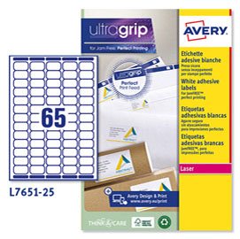45208 Etichette adesive L7651 - in carta - angoli arrotondati - laser - permanenti - 38