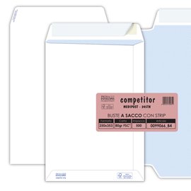 Busta a sacco Competitor FSC - strip adesivo - 25 x 35