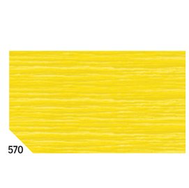 Carta crespa - 50 x 250 cm - 48 gr - giallo 570 - Rex Sadoch - conf. 10 rotoli