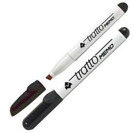 49955 Pennarello a secco Tratto Memo per lavagne cancellabili - nero - punta a scalpello - tratto 6