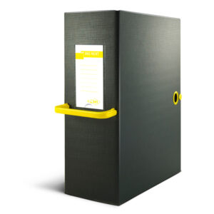 Scatola archivio Big Next - dorso 16 cm - 25 x 35 cm - nero/giallo - Sei Rota