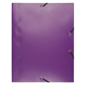 Cartella 3 lembi con elastico angolare - A4 - PP - viola - Exacompta