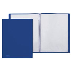 Portalistini Sviluppo - liscio - PP - 22 x 30 cm - 20 buste - blu - Favorit