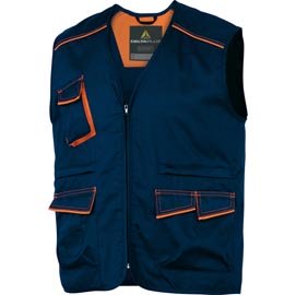 Gilet da lavoro Panostyle M6GIL - sargia/poliestere/cotone - taglia L - blu/arancio - Deltaplus
