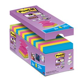 73999 Blocchetto Post-it Super Sticky Z Notes - R-330-SS-VP16 - per dispenser - 76 x 76 mm - 90 fogli - Post-it - conf. 16 blocchi
