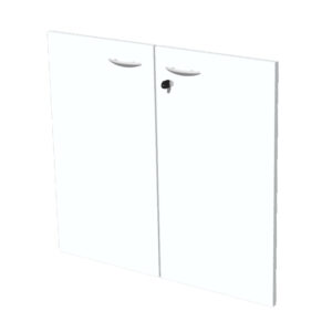 Coppia ante Easy - per mobile basso - 80 x 67 cm - spessore 18 mm - melaminico - bianco