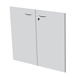 Coppia ante Easy - per mobile basso - 80 x 67 cm - spessore 18 mm - melaminico - grigio