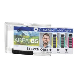 Portabadge PushBox Trio - 3 tessere inseribili - 5