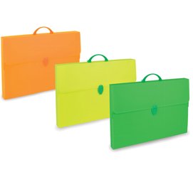 Valigetta Polionda Fluo - 28x39cm - dorso 8cm - colori assortiti - Favorit
