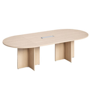 Tavolo riunione Agorà Direction - ovale - 140 x 120 x 73 cm - rovere