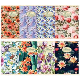 Maxiquaderno Nature Flowers - A4 - 1 rigo - 42 fogli - 80 gr - Pigna