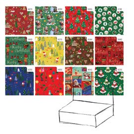 Carta regalo - raso - Country Natale - 70 x 100 cm - Rex Sadoch - scatola 100 fogli