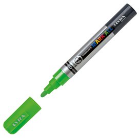 88937 Marcatore a base d'acqua Graduate Mark All - punta tonda 2mm - verde fluo - Lyra