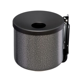 Posacenere murale Nido - diametro 16 cm - H 14 cm - 2 L - metallo verniciato - silver punteggiato - Medial